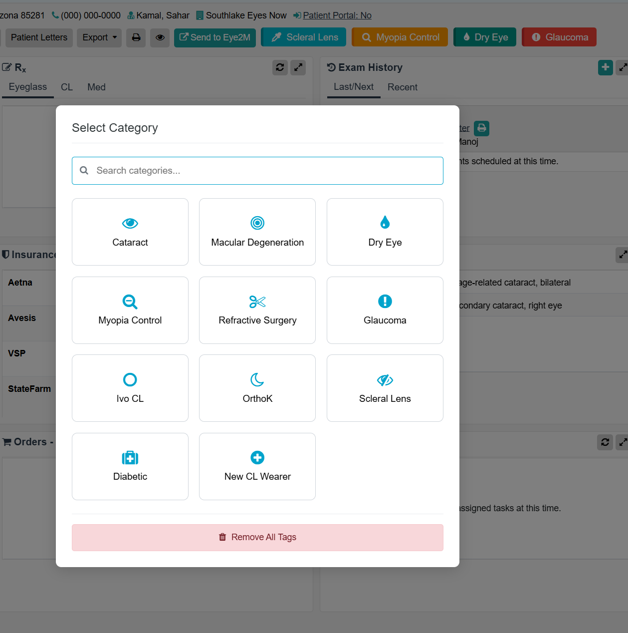 Patient enrollment funnel interface for the EHR automation workflow